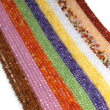 Natural Stone Beaded Faceted Loose Bead Zircon Crystal Small Beads 3mm