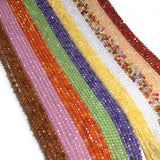 Natural Stone Beaded Faceted Loose Bead Zircon Crystal Small Beads 3mm