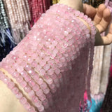 Rose Quartzs Faceted Square Loose Beads 5x5mm