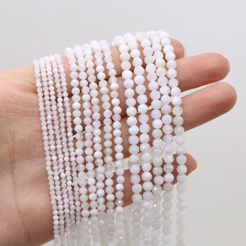 Natural Stone Beaded Faceted Round Gemstone Loose Beads for Jewelry Making