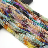 Natural Stone Beaded Faceted Round Gemstone Loose Isolation Beads