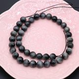 Hawkeye Stone Beaded Round Gemstone Loose Beads for Jewelry Making