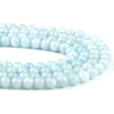 Natural Stone Aquamarine Beads for Jewelry Making DIY Bracelet