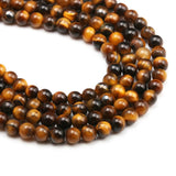 Tiger Eye Round Spacer Beads Natural Stone for DIY Bracelet Necklaces