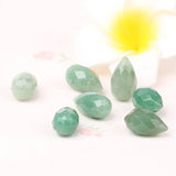12x20mm Water-drop Crystal Green Aventurine Beads
