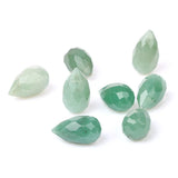12x20mm Water-drop Crystal Green Aventurine Beads