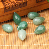 12x20mm Water-drop Crystal Green Aventurine Beads