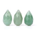 12x20mm Water-drop Crystal Green Aventurine Beads