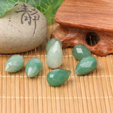12x20mm Water-drop Crystal Green Aventurine Beads