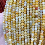 Natural Stone Beads 2 3 4MM Yellow Topaz Round Spacer Bead DIY Jewelry Making