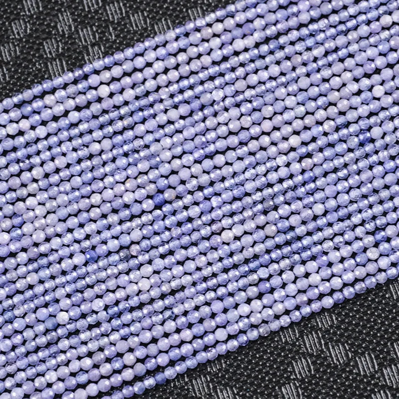Faceted Tanzanite Gemstone Spacer Beads for Jewelry Making DIY Bracelet