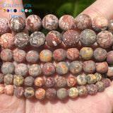Matte Leopard Skin Jaspers Round Spacer Beads 4-10mm