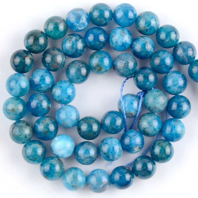 Apatite Gemstone Round Spacer Loose Beads 6-12mm