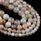 Pink Cherry Agates Round Loose Spacer Beads 15''