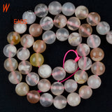 Pink Cherry Agates Round Loose Spacer Beads 15''