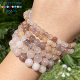 Natural Stone Beads 6-12mm Violet Round Spacer Beads for Jewelry Making DIY