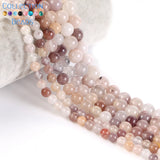 Natural Stone Beads 6-12mm Violet Round Spacer Beads for Jewelry Making DIY