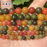 6 8 10mm Multi-Precious Jades Round Beads DIY Jewelry Making 15''