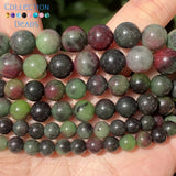 Epidote Zoisite Jades Round Beads 6-10mm Natural Stone 15''