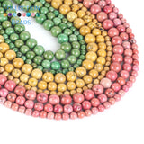 Flower Stone Round Spacer Beads 6 8 10mm for DIY Jewelry Making