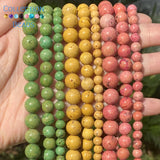 Flower Stone Round Spacer Beads 6 8 10mm for DIY Jewelry Making