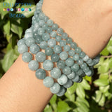 6 8 10mm Green Angelite Jades Round Beads 15''
