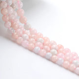 Pink Morganite Natural Stone Beads 6-10mm Round Spacer Loose Beads