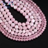 Rose Quartz Natural Stone Beads 6-10mm Round Spacer Loose Beads 15''