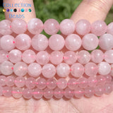 Rose Quartz Natural Stone Beads 6-10mm Round Spacer Loose Beads 15''