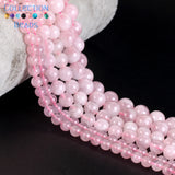 Rose Quartz Natural Stone Beads 6-10mm Round Spacer Loose Beads 15''