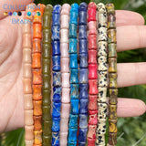 6x10mm Colorful Sea Sediment Jaspers Beads 15''
