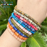6x10mm Colorful Sea Sediment Jaspers Beads 15''
