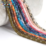 6x10mm Colorful Sea Sediment Jaspers Beads 15''
