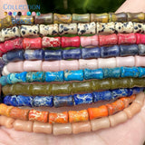6x10mm Colorful Sea Sediment Jaspers Beads 15''