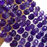 6x8MM Amethyst Wheel Rondelle Beads for Jewelry Making