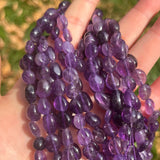 8-10mm Amethyst Purple Crystal Stone Beads for Jewelry Making