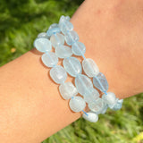 Irregular Aquamarine Stone Beads 8-10mm for Jewelry Making
