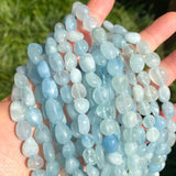 Irregular Aquamarine Stone Beads 8-10mm for Jewelry Making