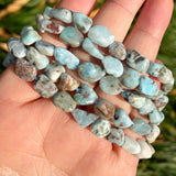 Irregular Larimar Stone Beads 8-10mm for Jewelry Making 15inches