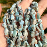 Irregular Larimar Stone Beads 8-10mm for Jewelry Making 15inches