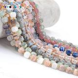8mm Natural Stone Beads Faceted Square Lapis Moonstone Quartz Aquamarine Round