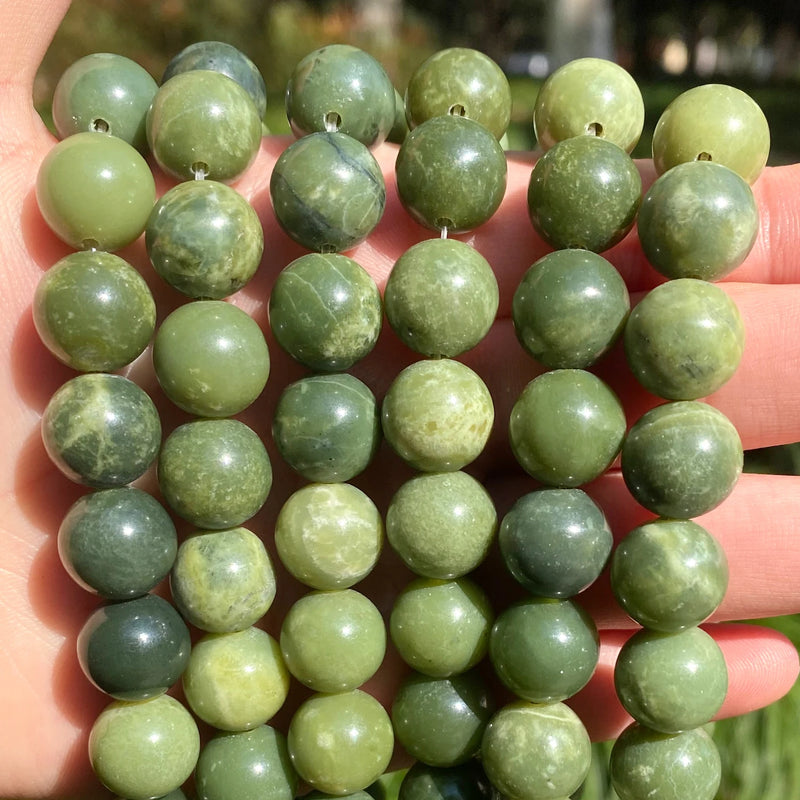 AAA+ Canada Jade Beads 15in 6/8/10/12mm Spacer Beads Diy