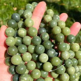 AAA+ Canada Jade Beads 15in 6/8/10/12mm Spacer Beads Diy