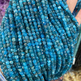Faceted Apatite Cube Gemstone Spacer Beads 4-5mm for Jewelry Making