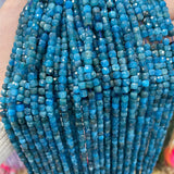 Faceted Apatite Cube Gemstone Spacer Beads 4-5mm for Jewelry Making