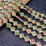 Agates Clover Shape Natural Stone Beads for Jewelry Making DIY