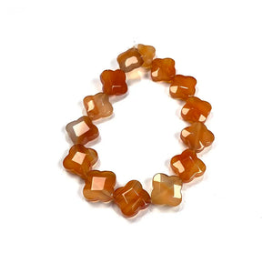 Agates Clover Shape Natural Stone Beads for Jewelry Making DIY