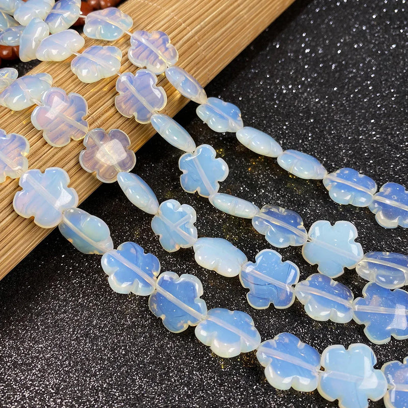 Flower Shape Agates Stone Beads for Jewelry Making 16x16mm