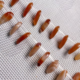 Leaf Shape Natural Stone Beads Agates Mixed Loose Spacer Beaded