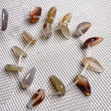 Leaf Shape Natural Stone Beads Agates Mixed Loose Spacer Beaded